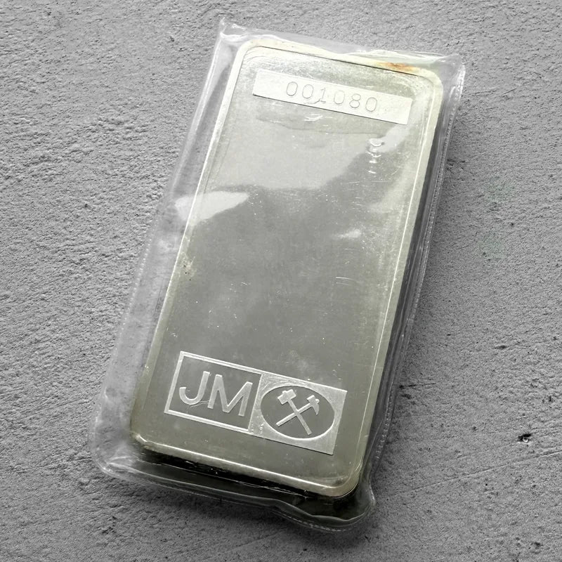 Vintage Johnson Matthey 10 oz .999 Silver bar Scotiabank Scotia