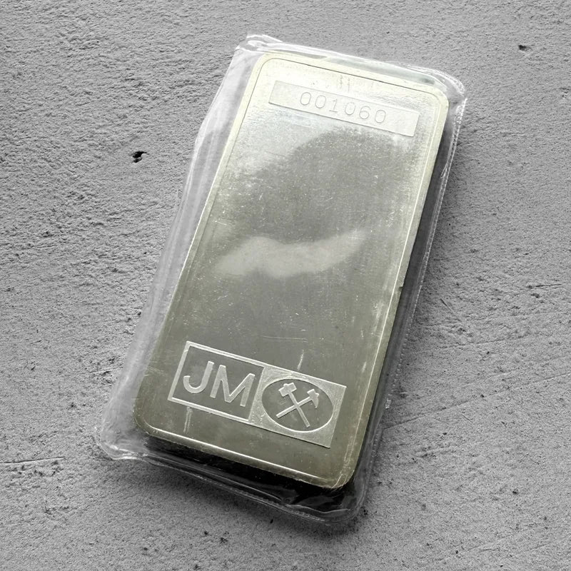 Vintage Johnson Matthey 10 oz .999 Silver bar Scotiabank Scotia