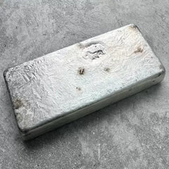 Vintage Johnson Matthey Kilo .999 Silver Poured bar 32.15 oz - Pretty Pour lines