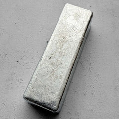Vintage Johnson Matthey Mallory 100 oz Poured .999 Silver Bar