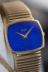 Vintage Mens Piaget 18K Yellow Gold 9731 C10 - Stunning Lapis Lazuli Dial