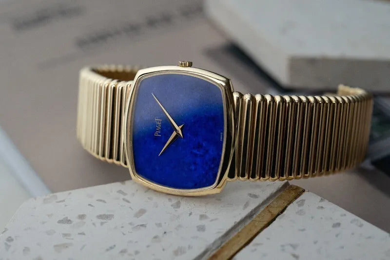 Vintage Mens Piaget 18K Yellow Gold 9731 C10 - Stunning Lapis Lazuli Dial
