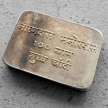 Load image into Gallery viewer, Vintage Narondass Manordass 3.215 oz .999 Silver bar 100 Grams
