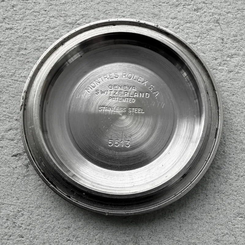 Vintage Original Rolex Submariner 5513 Stainless Steel caseback