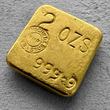 Load image into Gallery viewer, Vintage Rothschild 2 oz Gold Poured Square Bar 2oz - Rothschild Family History
