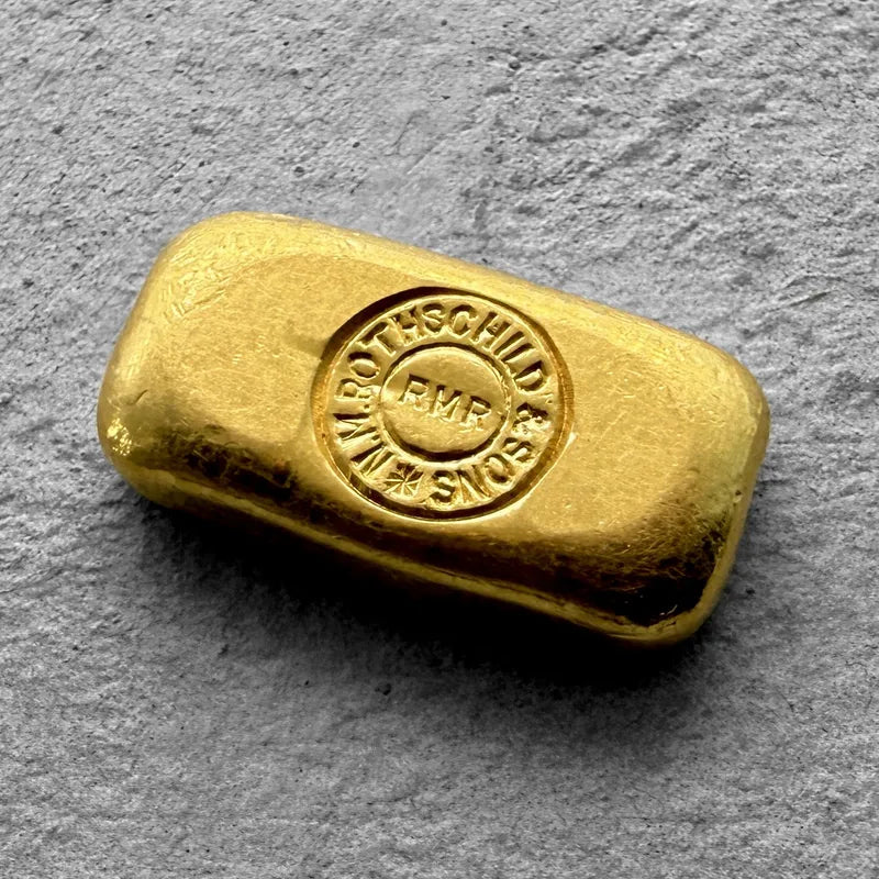 Vintage Rothschild 1 oz Gold Poured Bar 1oz - Rothschild Family History