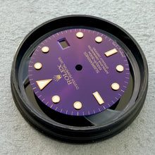 Load image into Gallery viewer, Vintage original Rolex Dial 16613 / 16618 - Tropical Purple Patina / Blue Dial
