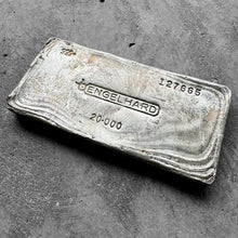Load image into Gallery viewer, Vintage 20 oz .999 Silver Engelhard Poured bar - Stunning  Pour Lines
