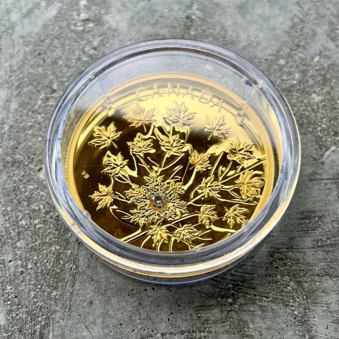 2018 Canada $250 .9999 Gold Coin - The Magnificent Maple with Diamond