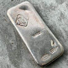 Load image into Gallery viewer, Johnson Matthey 1/2 Kilo .999 Silver Poured Bar 500 Gram - Pretty Pour Lines
