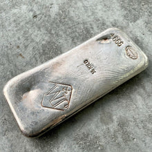 Load image into Gallery viewer, Johnson Matthey 1/2 Kilo .999 Silver Poured Bar 500 Gram - Pretty Pour Lines
