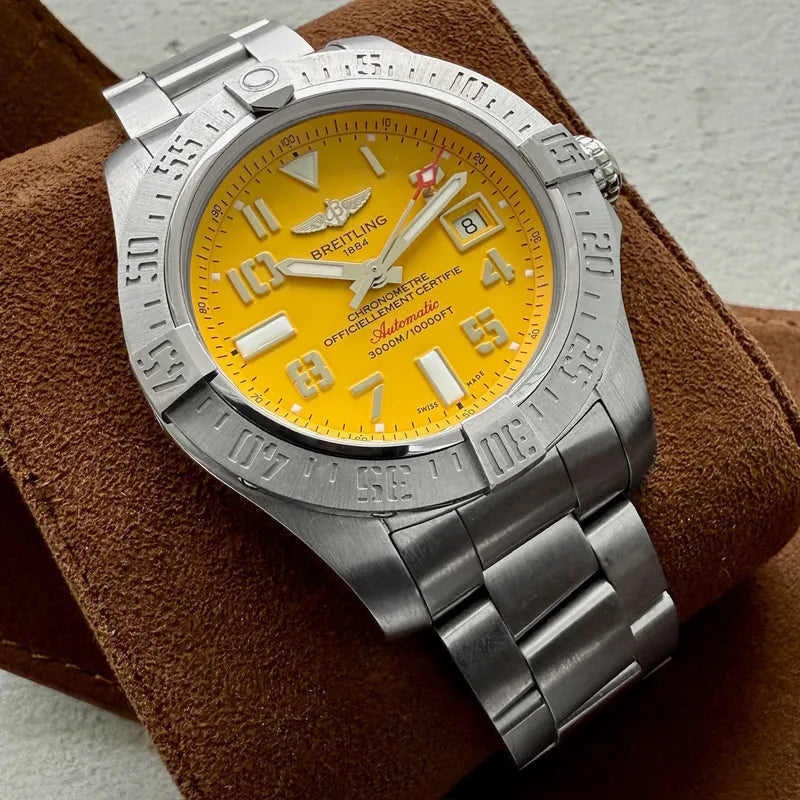 Breitling Avenger II Seawolf 45mm Automatic A17331 – Box Papers – Yellow dial