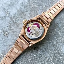 Load image into Gallery viewer, 1974 Rolex President Rose Gold 6917 New Old Stock Green Diamond Stella Dial NOS
