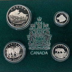 1998 Platinum Canada 1.85oz Proof Coin Set - Low 527 Mintage - Endangered Grey Wolf