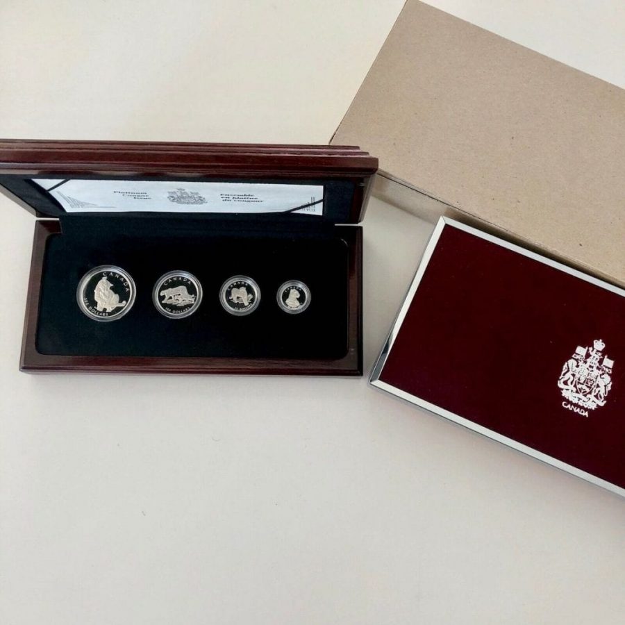 1992 Platinum Canada 1.85oz Proof Coin Set - Low Mintage - Canadian Cougar