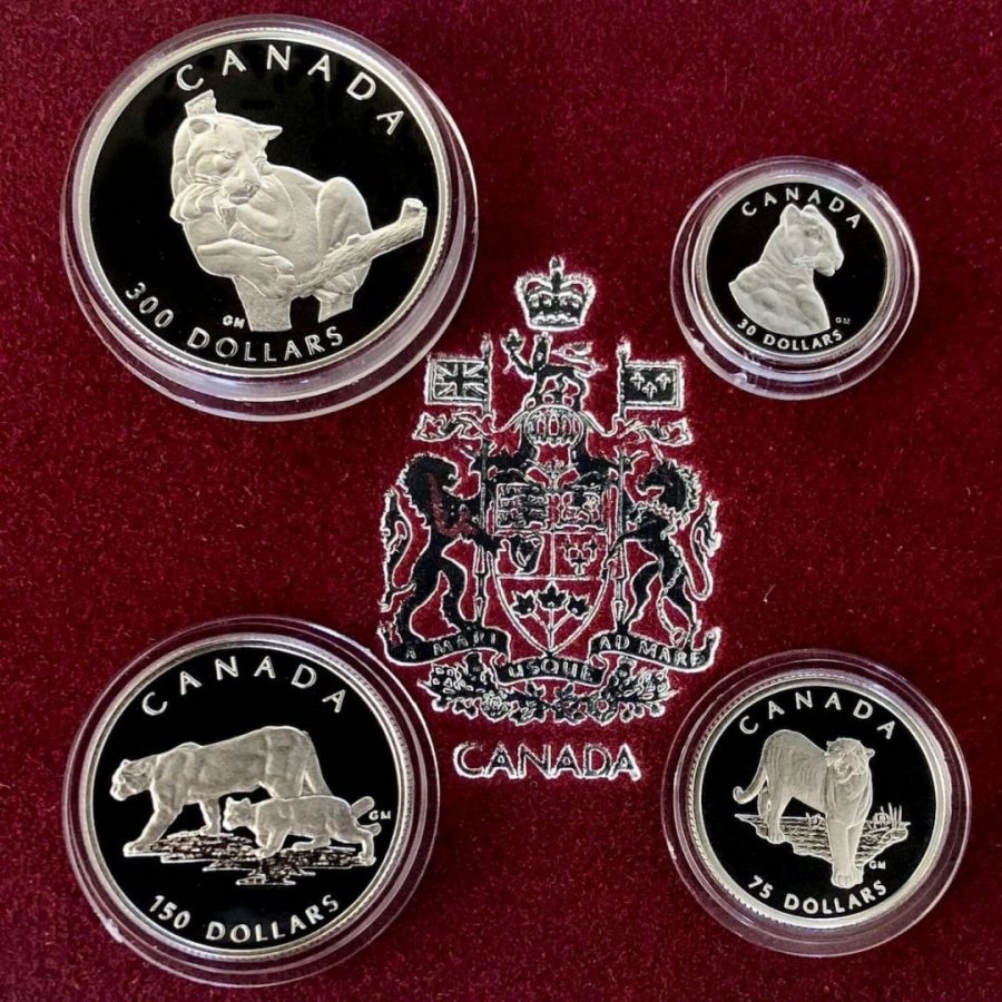1992 Platinum Canada 1.85oz Proof Coin Set - Low Mintage - Canadian Cougar