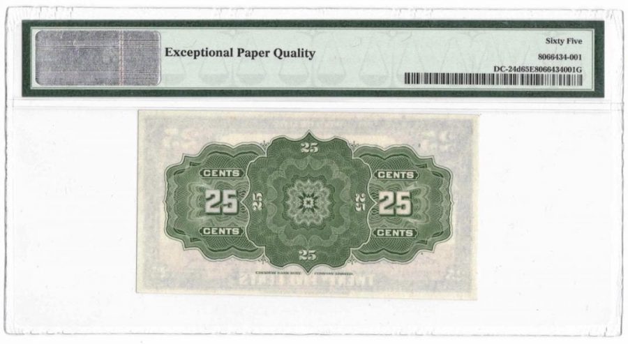 1923 Dominion of Canada 25 Cents Banknote DC-24d - PMG Gem UNC-65 EPQ