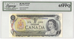1973 Bank of Canada $1 Banknote 2 Million Serial BC-46a - LCG Gem UNC-65 PPQ