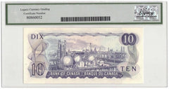 1971 Bank of Canada $10 Banknote 3 Million Serial BC-49c - LCG Choice UNC-64 PPQ