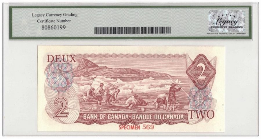 1974 Bank of Canada $2 Banknote BC-47aS - LCG Gem UNC-66 PPQ