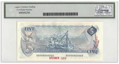1979 Bank of Canada $5 Banknote BC-53aS - LCG Gem UNC-66 PPQ