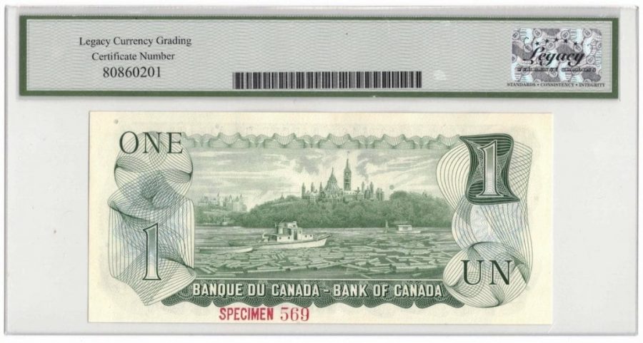 1973 Bank of Canada $1 Banknote BC-46aC - LCG Gem UNC-66 PPQ