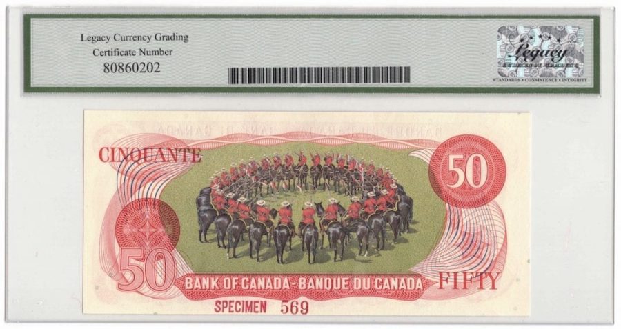 1975 Bank of Canada $50 Banknote BC-51aS - LCG Gem UNC-66 PPQ