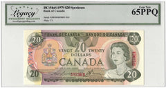 1979 Bank of Canada $20 Banknote BC-54aS - LCG Gem UNC-65 PPQ