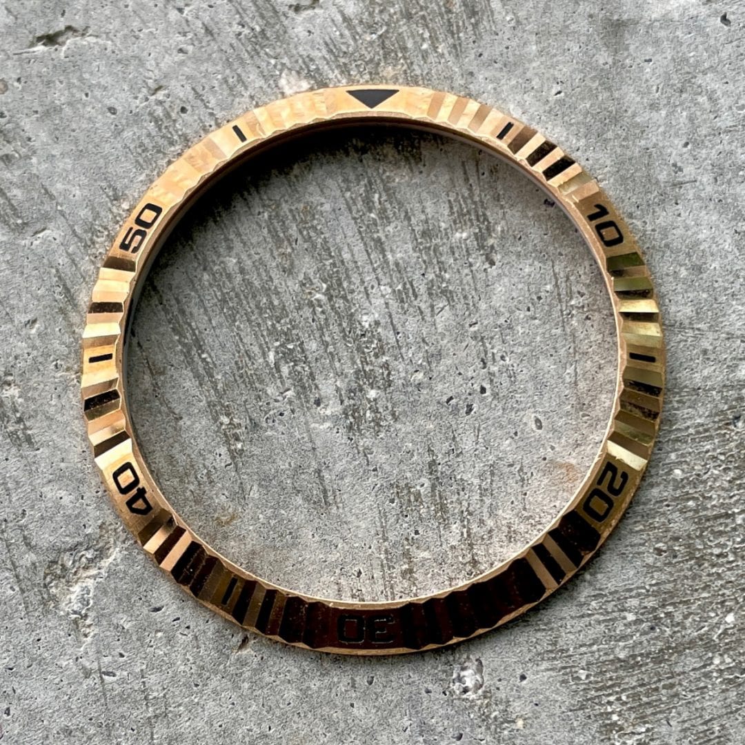 Genuine 36mm Rolex Datejust Fluted Rose Gold Bezel Turn o Graph -116264