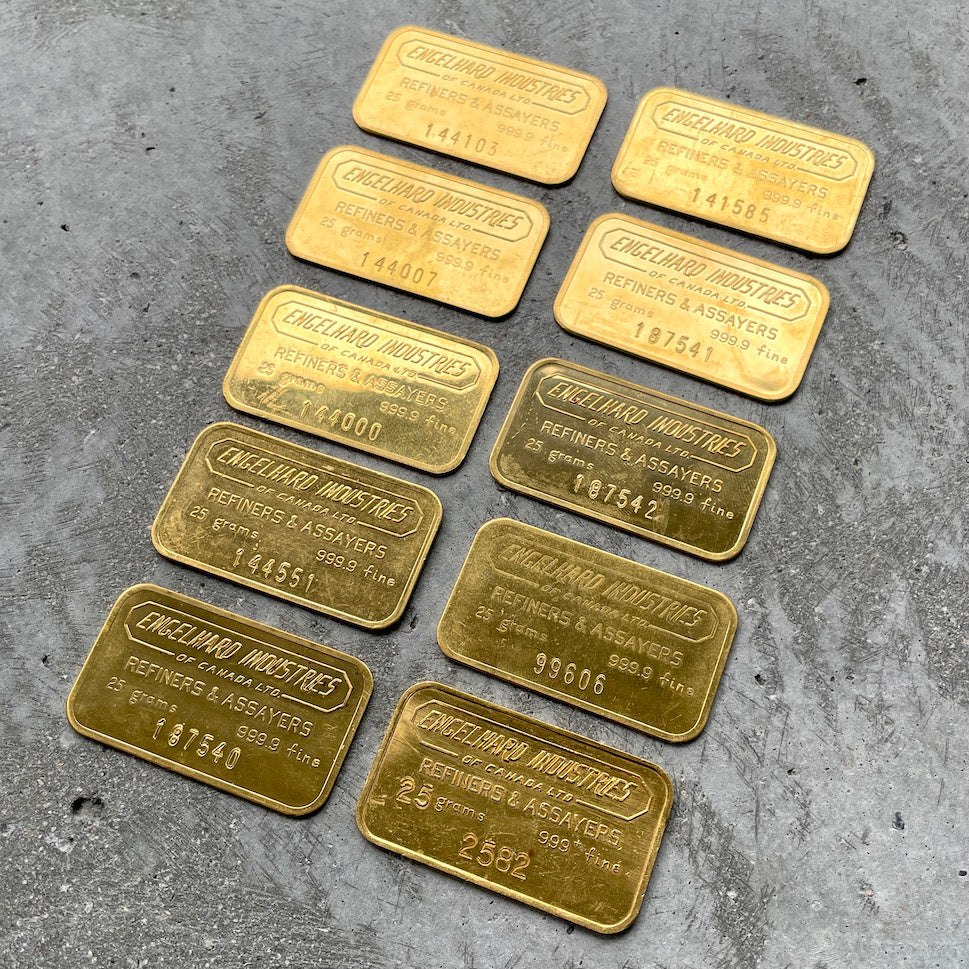 Engelhard 25 Gram Gold Bar