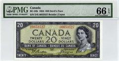 1954 Bank of Canada $20 Note Devil Face BC-33b - PMG Gem UNC-66 EPQ