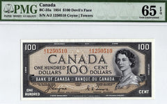 1954 Bank of Canada $100 Devil Face Note BC-35a- PMG Gem UNC-65 EPQ