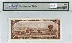 1954 Bank of Canada $2 Note * Z/Z Replacement - PMG Gem UNC-66 EPQ