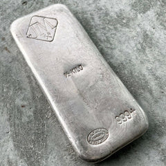 Stunning Johnson Matthey 1/2 Kilo .999 Silver Poured Bar 500 Gram