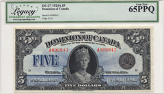 1924 $5 Dominion of Canada DC-27 Legacy 65 Queen Mary