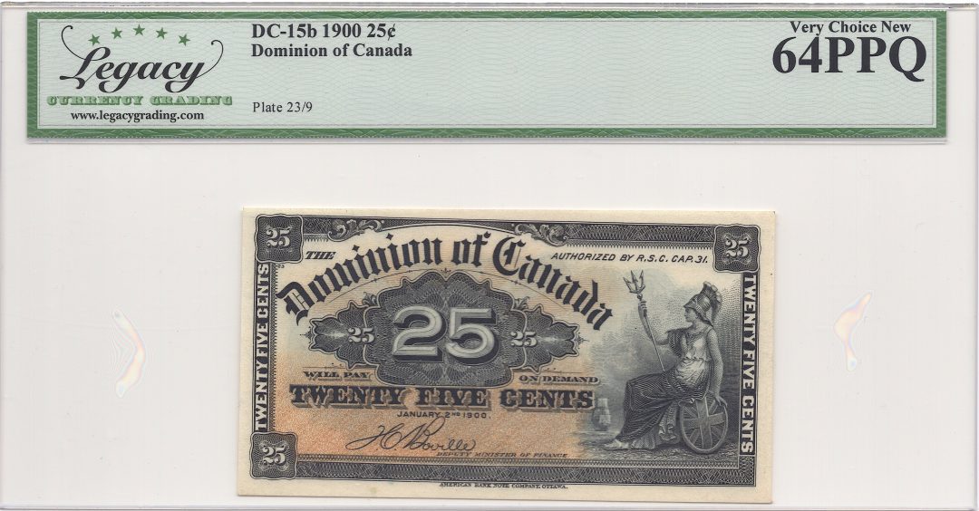 1900 25 Cent Dominion of Canada DC-15b Legacy 64