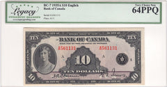 1935 English $10 Bank of Canada DC-7 Legacy 64