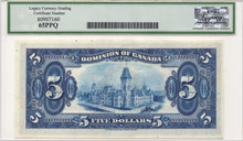Load image into Gallery viewer, 1924 $5 Dominion of Canada DC-27 Legacy 65 Queen Mary
