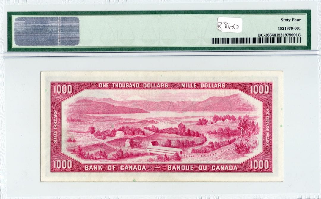 1954 $1000 Devil Face Note PMG UNC 64