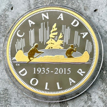 Load image into Gallery viewer, 1935 - 2015 Voyageur Renewed Dollar Canada 2oz .9999 Fine Silver Coin - Perfect!
