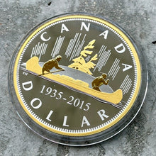 Load image into Gallery viewer, 1935 - 2015 Voyageur Renewed Dollar Canada 2oz .9999 Fine Silver Coin - Perfect!
