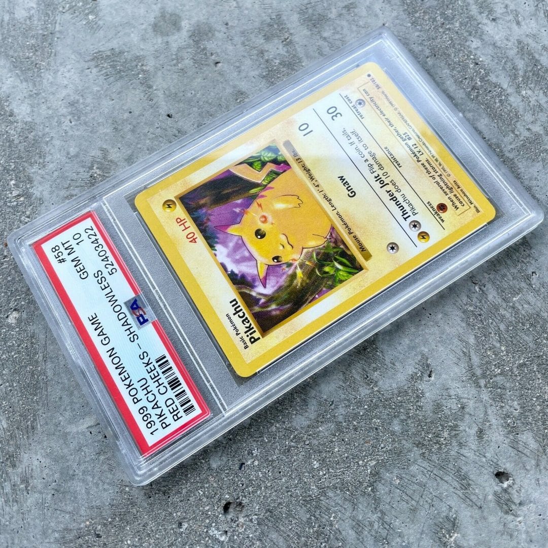 1999 Pokemon Shadowless Red Cheeks Pikachu - PSA Gem 10 Mint!