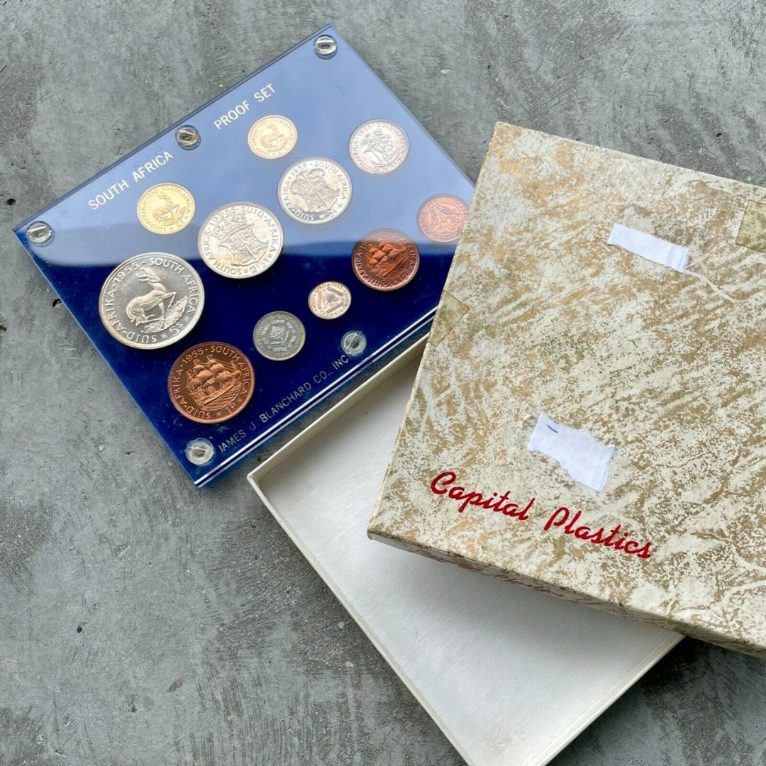 1955 South Africa with Gold Coin - Complete Proof Set! Mintage 900 Sets!