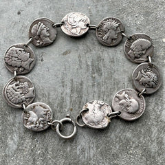 Vintage Coin Bracelet Roman Republic - Julius Caesar 46-45 BC Military Mint