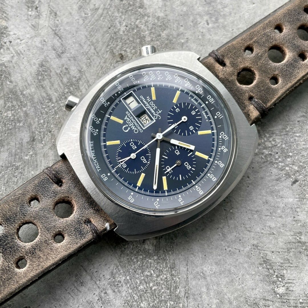 1970s Omega Speedsonic 188.0002 - Nice Blue dial + Patina on the Markers