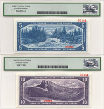 Load image into Gallery viewer, ✪ 1954 Bank of Canada Devil Face - Devil&#39;s Face Specimen Set $1-$1000 -Very Rare
