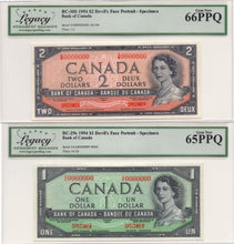 Load image into Gallery viewer, ✪ 1954 Bank of Canada Devil Face - Devil&#39;s Face Specimen Set $1-$1000 -Very Rare
