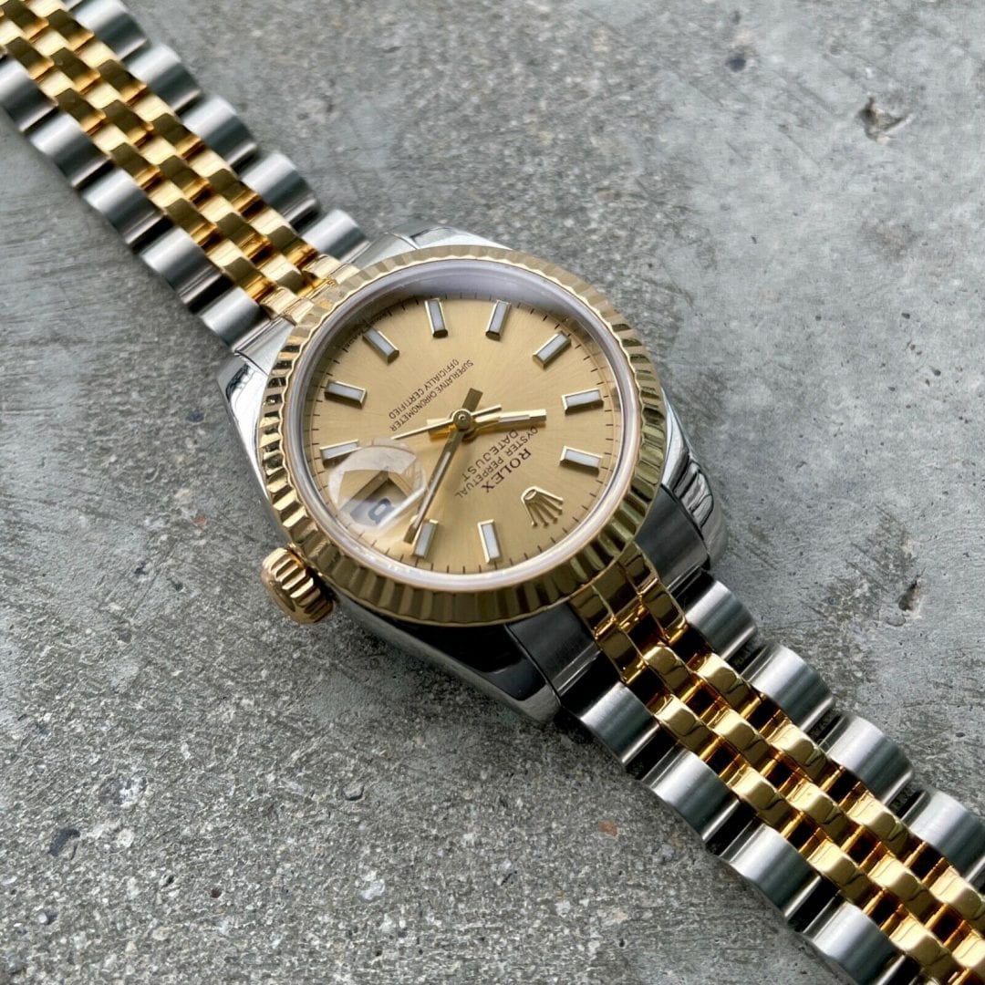 2004 Rolex 26mm Ladies Datejust 179173 Two Tone - Gold Dial Jubilee Bracelet