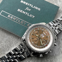 2009 Breitling Bentley 49mm Stainless Steel A44362 Bronze Box + Papers + Unworn