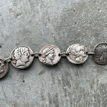 Load image into Gallery viewer, Vintage Coin Bracelet Roman Republic - Julius Caesar 46-45 BC Military Mint
